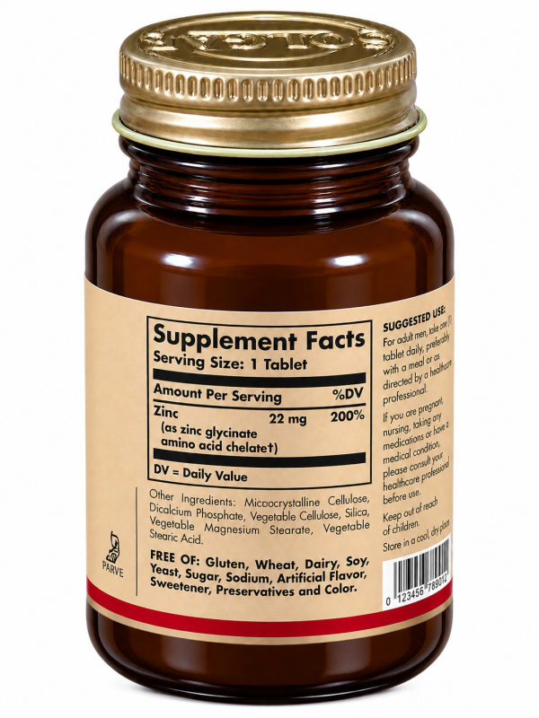 CHELATED ZINC 22MG 100PCS/BOTTLE - Image 2